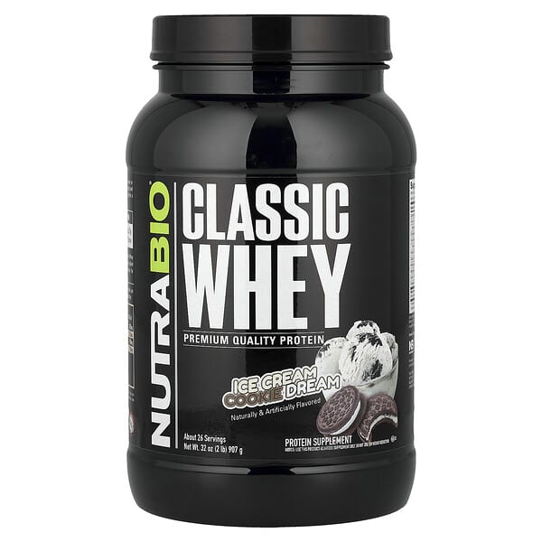 NutraBio, 클래식 유청 단백질, 쿠키 & 크림, 2 lbs (907 g)