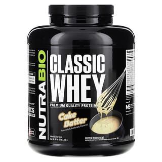 NutraBio, Classic Whey Protien, Cake Batter, 5 lbs (2,268 g)