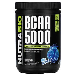 Nutrabio Labs, BCAA 5000, Blue Raspberry, 0.98 lb (444 g)