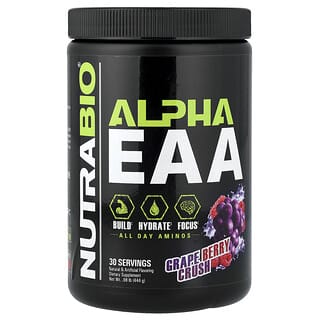 NutraBio, Alpha EAA, „Grape Berry Crush“, 444 g (0,98 lb.)