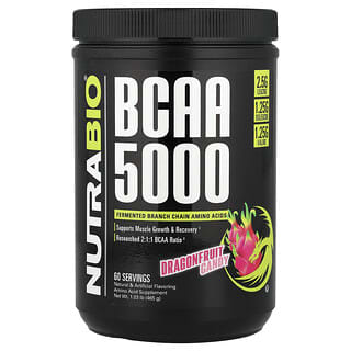 NutraBio, BCAA 5000, Dragonfruit Candy, 1.03 lb (465 g)