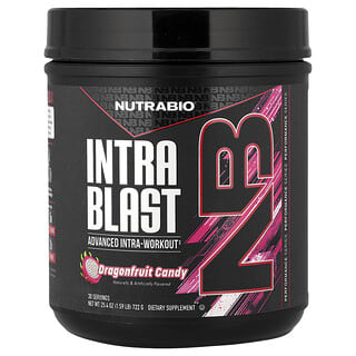 NutraBio, Intra Blast, 인트라 운동 아미노 퓨얼, 용과 캔디, 722g(1.6lb)