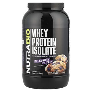 NutraBio, Whey Protein Isolate, Blueberry Muffin, 2 lb (907 g)