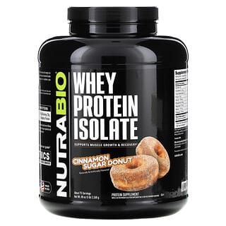 NutraBio, Whey Protein Isolate, Cinnamon Sugar Donut, 5 lb (2,268 g)