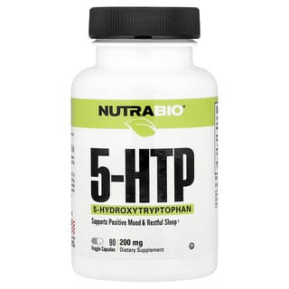 NutraBio, 5-HTP, 200 mg, 90 Cápsulas Vegetais
