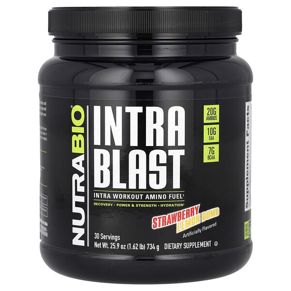 Intra Blast, Intra Workout Amino Fuel, Strawberry Lemon Bomb, 1.62 lb (734 g)