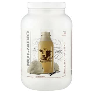 NutraBio, Grass Fed Whey Protein Isolate, Vanilla Bean Ice Cream, 2 lb (907 g)
