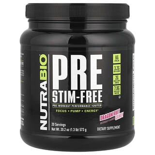 NutraBio, Performance Igniter preentrenamiento, Sin estimulantes, Caramelo de pitahaya, 573 g (1,3 lb)