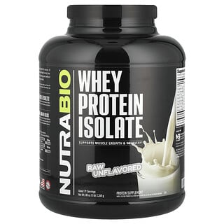 NutraBio, Whey Protein Isolate, Raw Unflavored, 5 lb (2,268 g)