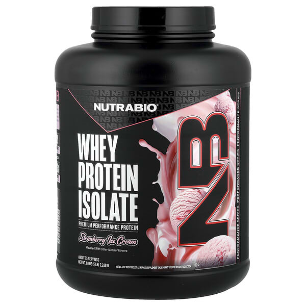 Whey Protein Isolate, Strawberry Ice Cream, 5 lb (2,268 g)