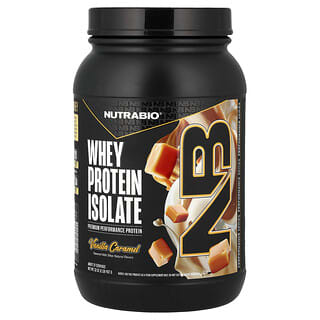 NutraBio, Whey Protein Isolate, Molkenproteinisolat, Vanille-Karamell, 907 g (2 lb.)