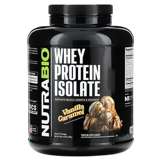 NutraBio, Whey Protein Isolate, Vanilla Caramel , 5 lb (2,268 g)