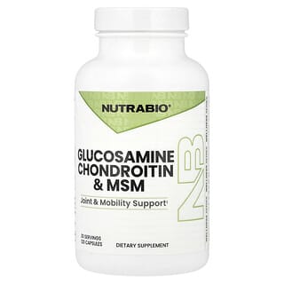 NutraBio, Глюкозамин, хондроитин и МСМ, 120 капсул