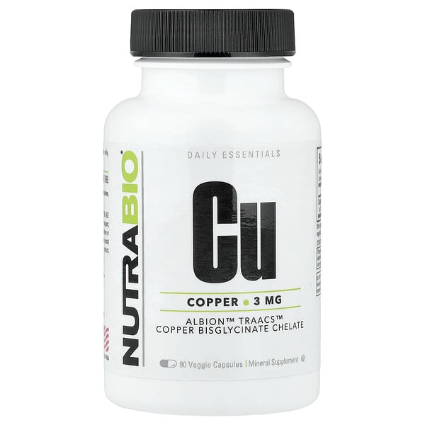 Copper, 3 mg, 90 Veggie Capsules