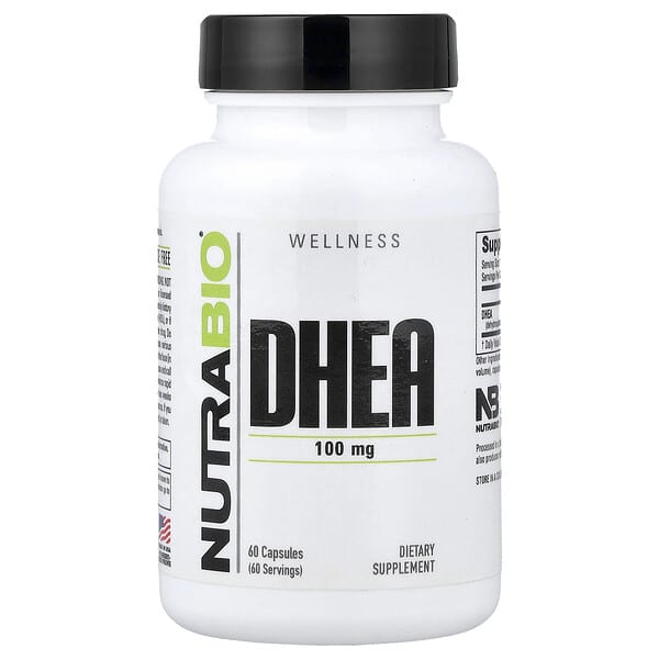 NutraBio, DHEA, 100 mg, 60 Capsules
