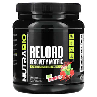 NutraBio, Reload Recovery Matrix, Kiwi y fresa, 821 g (1,81 lb)