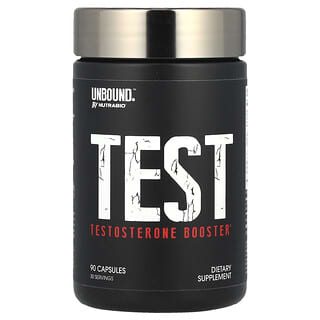 NutraBio, Test, Potenciador de la testosterona, 90 cápsulas