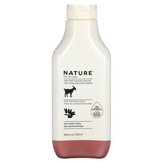 Nature by Canus, Leche fresca de cabra, Jabón líquido para el cuerpo sedoso, Manteca de karité, 500 ml (16,9 oz. Líq.)
