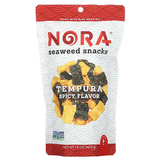 Nora Snacks, Bocadillos de algas marinas, Tempura picante, 45,4 g (1,6 oz)