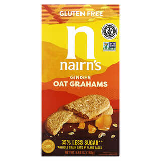 Nairn's Inc, Grahams à l'avoine, sans gluten, tige et gingembre, 160 g