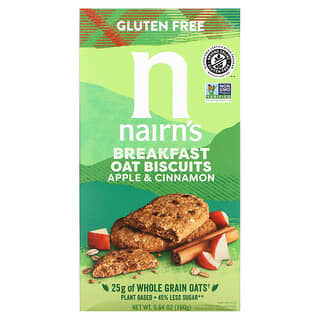 Nairn's, Овсяное печенье для завтрака, с яблоком и корицей, 160 г (5,64 унции)
