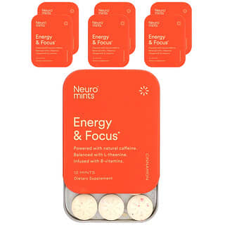 NeuroGum, NeuroMints, Energy & Focus, Energie und Konzentration, Zimt, 6er-Pack, je 12 Stück