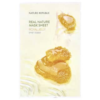 Nature Republic, Real Nature Beauty, тканинна маска, маточне молочко, 1 шт., 23 мл (0,77 рідк. унції)