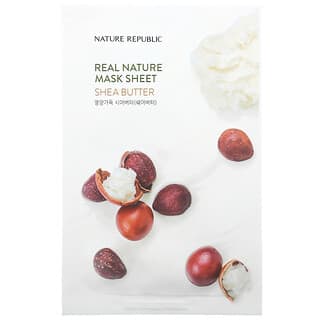 Nature Republic, Real Nature Beauty Mask Sheet, Sheabutter, 1 Tuch, 23 ml (0,77 fl. oz.)
