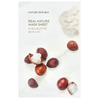 Nature Republic, Тканинна маска від Real Nature Beauty, масло ши, 1 шт., 23 мл (0,77 рідк. унції)