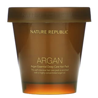 Nature Republic, Máscara Capilar Essencial de Tratamento Profundo com Argan, 200 ml (6,76 fl oz)