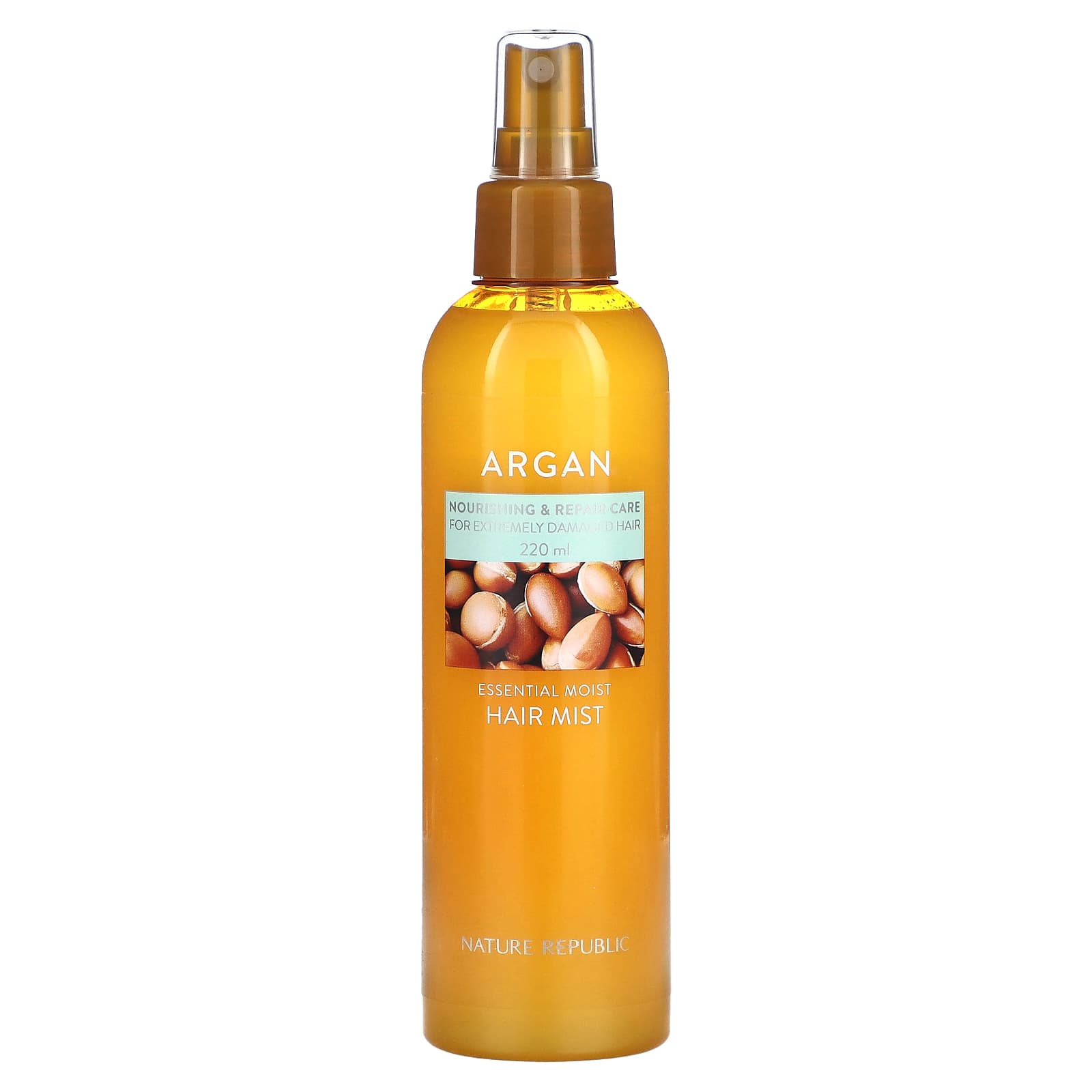 Pelembap Esensial Argan, Kabut Rambut, 220 ml (7,43 ons cairan)
