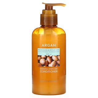Nature Republic, Acondicionador Argan Essential para cuidado profundo, Para cabello extremadamente dañado, 300 ml (10,14 oz. Líq.)