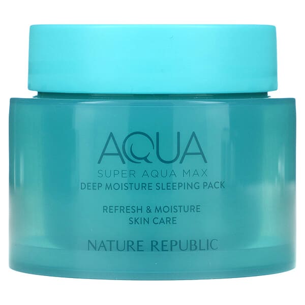 Nature Republic, Super Aqua Max，深層溼潤睡眠面膜，3.88 液量盎司（115 毫升）