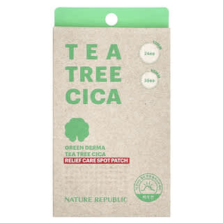 ناتور ريبابليك‏, Green Derma Tea Tree Cica ، لاصقة تهدئة للبقع ، 60 رقعة