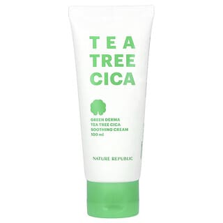 Nature Republic, Green Derma Tea Tree Cica, Soothing Cream, 3.38 fl oz (100 ml)