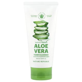 Nature Republic, Espuma de limpieza calmante y humectante con aloe vera, 150 ml (5,07 oz. líq.)