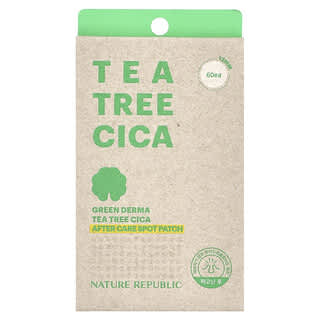 Nature Republic, Green Derma Tea Tree Cica, Patch après le soin contre les taches, 60 pièces