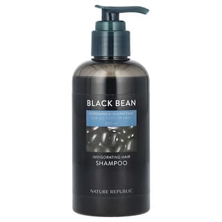 Nature Republic, Black Bean, Invigorating Hair Shampoo, belebendes Haarshampoo mit schwarzen Bohnen, für alle Haartypen, 300 ml (10,14 fl. oz.)