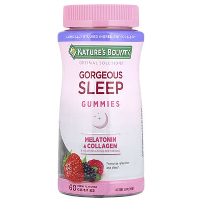 Nature's Bounty, Optimal Solutions®, Good Sleep Support Gummies, Berry Flavor, 60 Gummies