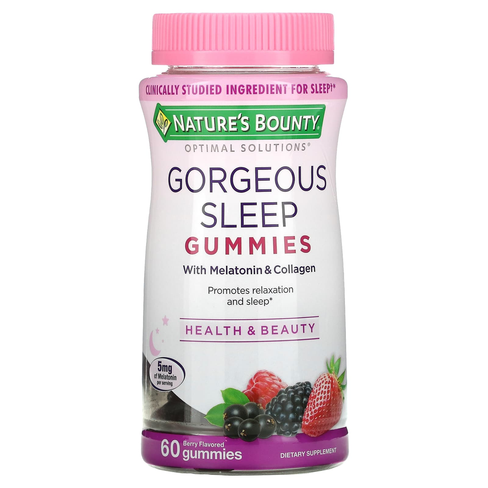 Nature's Bounty, Optimal Solutions, Gorgeous Sleep Gummies, Berry, 60  Gummies