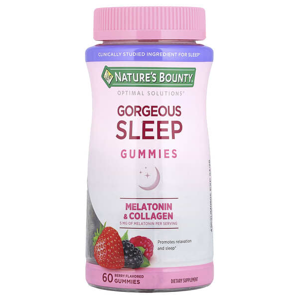 Nature's Bounty, Optimal Solutions®，良好睡眠支持軟糖，漿果味，60 粒