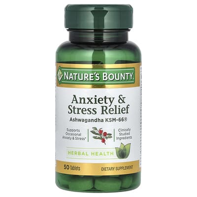 Nature's Bounty, Anxiety and Stress Relief, 50 Tablets