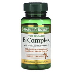 Nature's Bounty, B-Complex、Time Released（徐放性）、コーティング錠剤125 錠