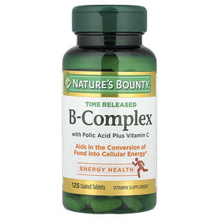 Nature's Bounty, B-Complex, Time Released, 125 Coated Tablets