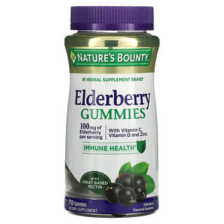 Nature's Bounty, Elderberry Gummies, 50 mg, 70 Gummies