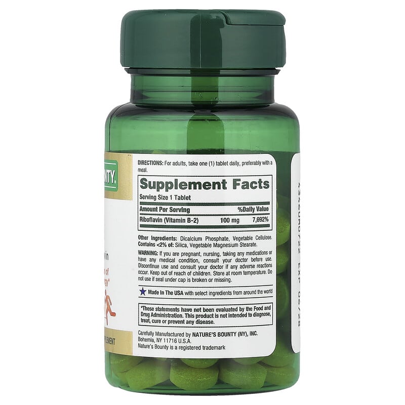 ビタミンB - 2、100mg、100糖衣錠