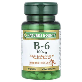 Nature's Bounty, вітамін B6, 100 мг, 100 таблеток