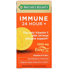 Nature's Bounty, Imunidade 24 horas +, 500 mg, 50 Cápsulas Softgel
