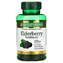 ناتورز باونتي‏, Elderberry Sambucus, 210 mg, 120 Rapid Release Softgels