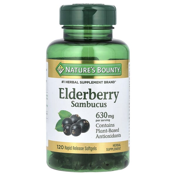 Elderberry Sambucus, 120 Rapid Release Softgels (210 mg per Softgel)